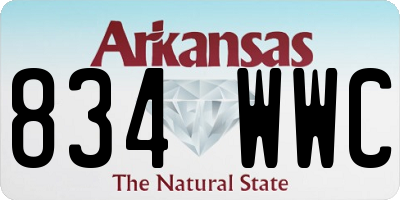 AR license plate 834WWC