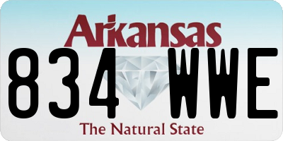 AR license plate 834WWE