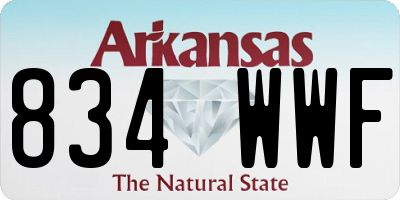 AR license plate 834WWF