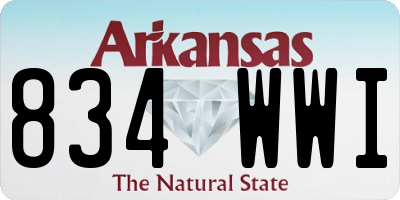 AR license plate 834WWI