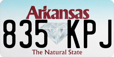 AR license plate 835KPJ