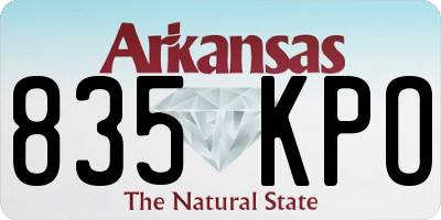 AR license plate 835KPO