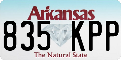 AR license plate 835KPP