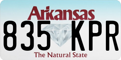 AR license plate 835KPR