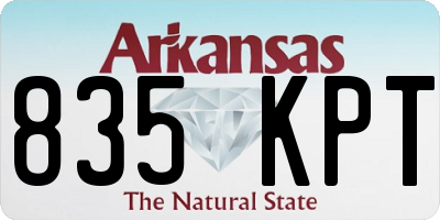 AR license plate 835KPT