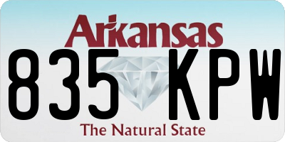 AR license plate 835KPW