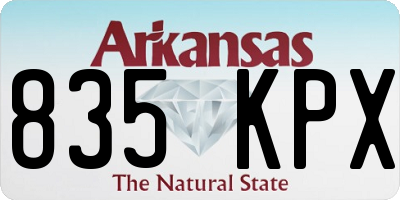 AR license plate 835KPX