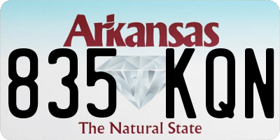 AR license plate 835KQN