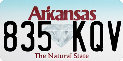 AR license plate 835KQV