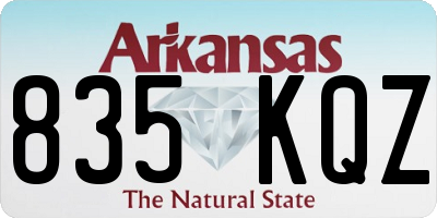 AR license plate 835KQZ