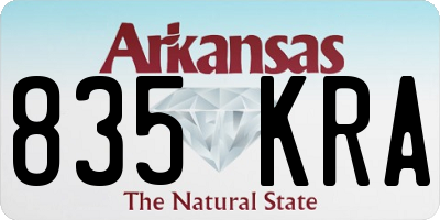 AR license plate 835KRA