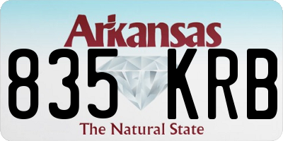 AR license plate 835KRB