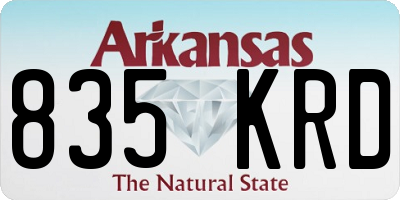 AR license plate 835KRD