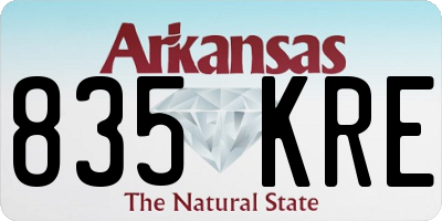 AR license plate 835KRE