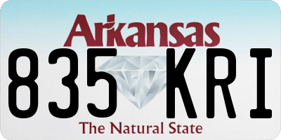 AR license plate 835KRI
