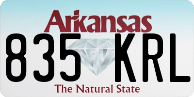 AR license plate 835KRL