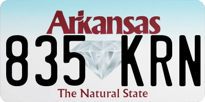 AR license plate 835KRN