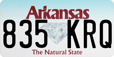 AR license plate 835KRQ