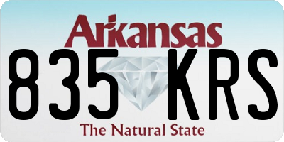 AR license plate 835KRS