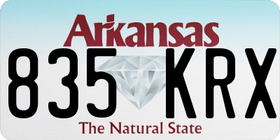 AR license plate 835KRX