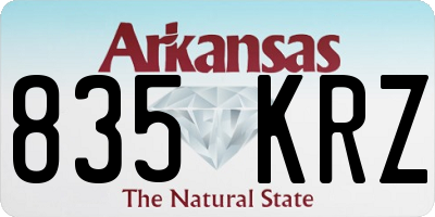 AR license plate 835KRZ
