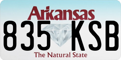 AR license plate 835KSB