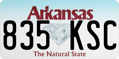 AR license plate 835KSC