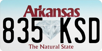 AR license plate 835KSD