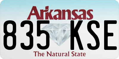 AR license plate 835KSE