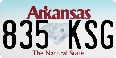 AR license plate 835KSG