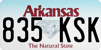 AR license plate 835KSK