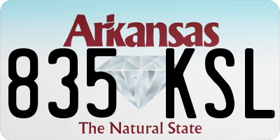 AR license plate 835KSL