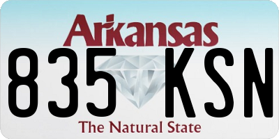 AR license plate 835KSN