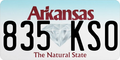 AR license plate 835KSO