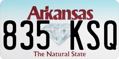 AR license plate 835KSQ
