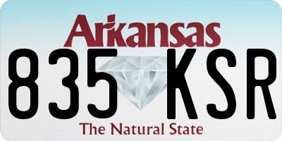 AR license plate 835KSR