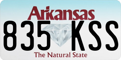 AR license plate 835KSS