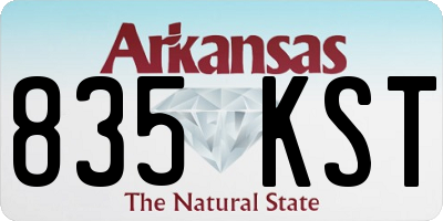 AR license plate 835KST