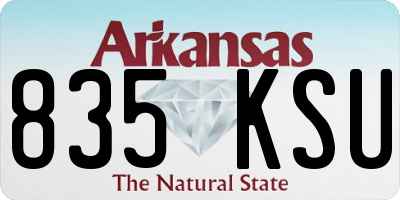 AR license plate 835KSU