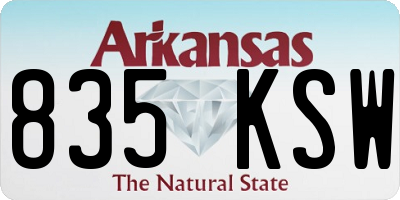 AR license plate 835KSW