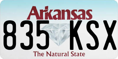 AR license plate 835KSX