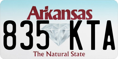 AR license plate 835KTA