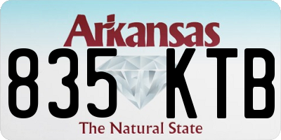 AR license plate 835KTB