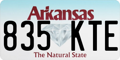 AR license plate 835KTE