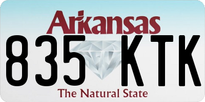 AR license plate 835KTK