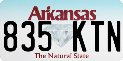 AR license plate 835KTN
