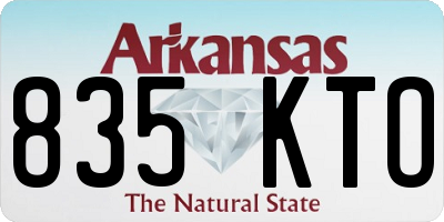 AR license plate 835KTO