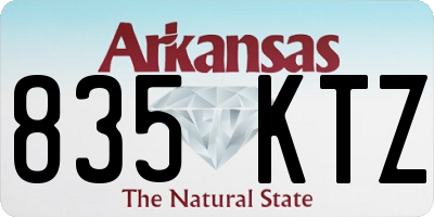 AR license plate 835KTZ