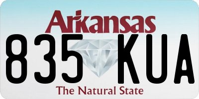 AR license plate 835KUA