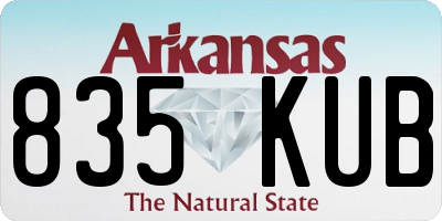 AR license plate 835KUB